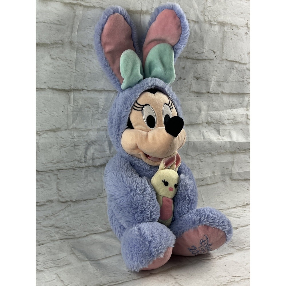 Minnie Mouse Easter Bunny 2019 Plush Toy Doll 18" Disney Store Authentic
